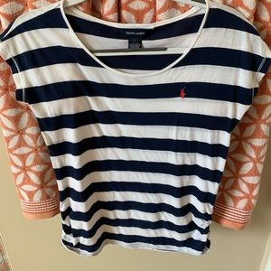 Ralph Lauren striped blue & white T-shirt, Large